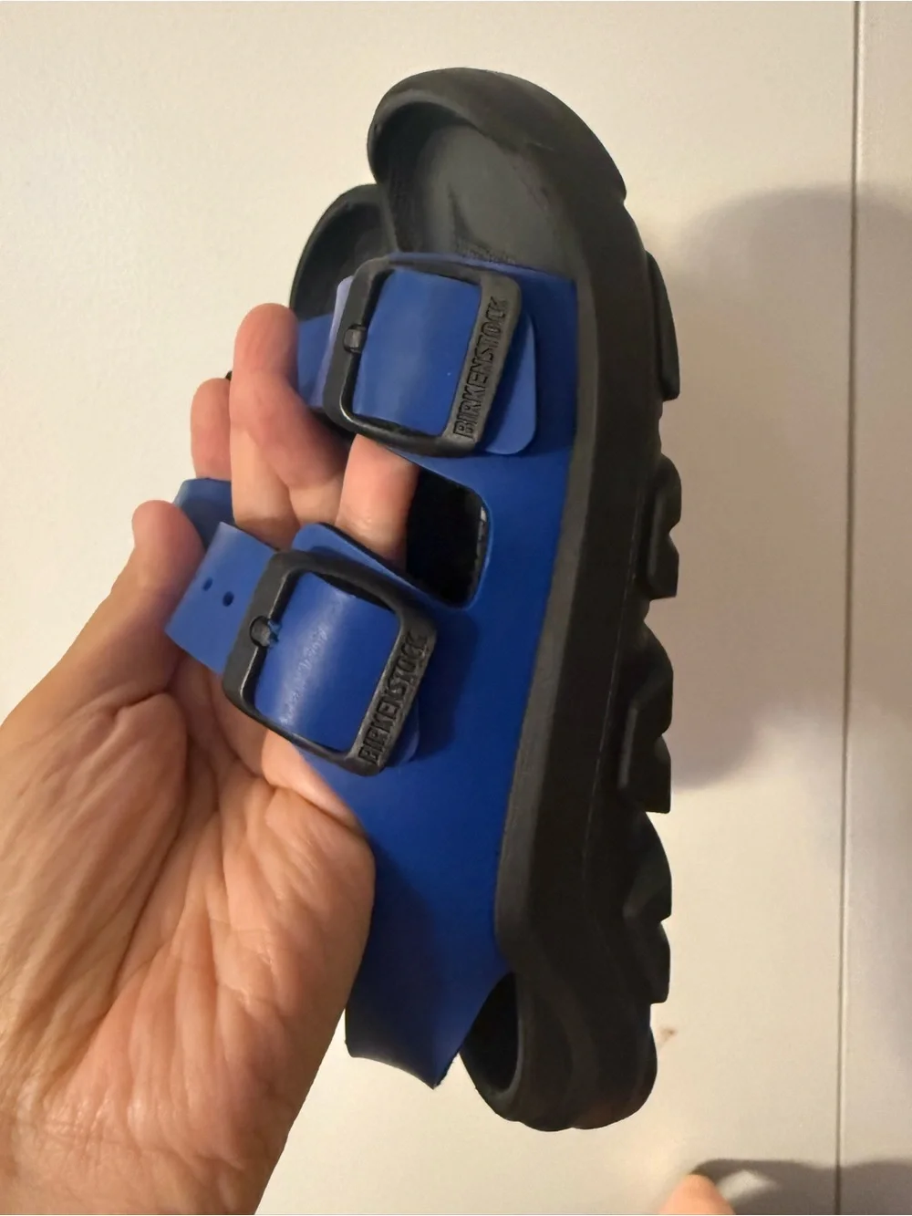 Birkenstock Kids Royal Blue Two-Strap Slide Sandals
